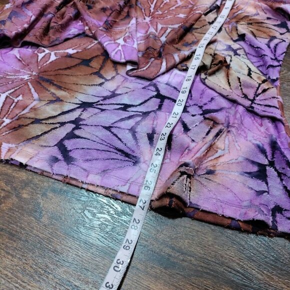NWT Attitudes by Renee Global Illusions Burnout Overlay Knit Top Fuchsia XL - Picture 15 of 16